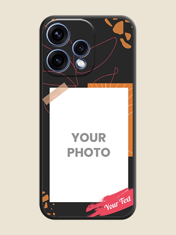 Custom Orange Photo Frame On Space Black Custom Soft Matte Mobile Back Cover - Oppo Reno 15 5G - alternate view