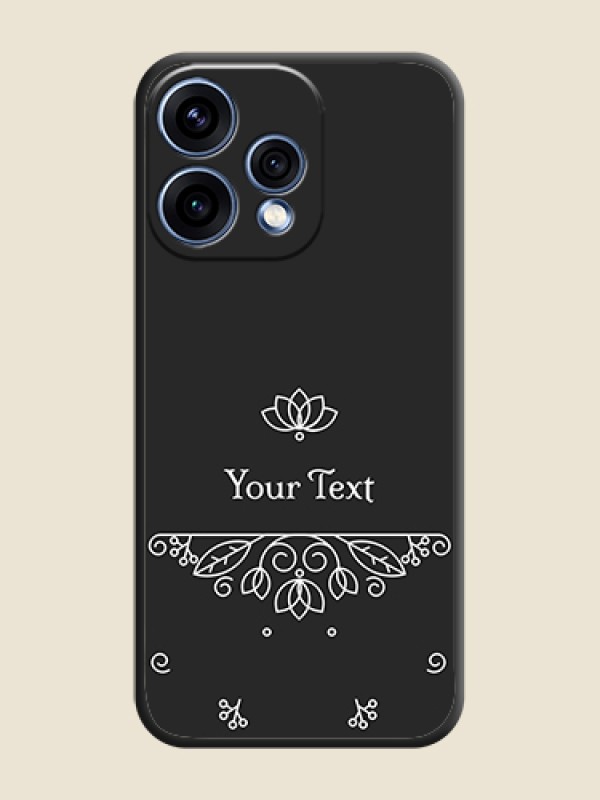 Custom Lotus Garden Custom Text On Space Black Custom Soft Matte Mobile Back Cover - Oppo Reno 15 5G - alternate view