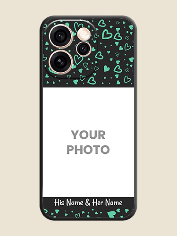 Custom Sea Green Indefinite Love Pattern on Photo On Space Black Custom Soft Matte Mobile Back Cover - Oppo Reno 15 Pro 5G - alternate view