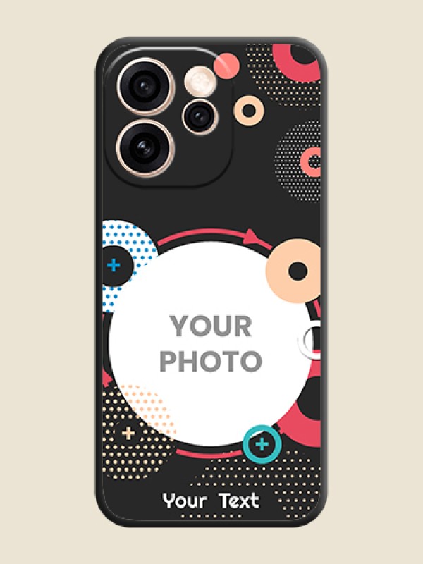 Custom Multicoloured Round Image On Space Black Custom Soft Matte Mobile Back Cover - Oppo Reno 15 Pro 5G - alternate view
