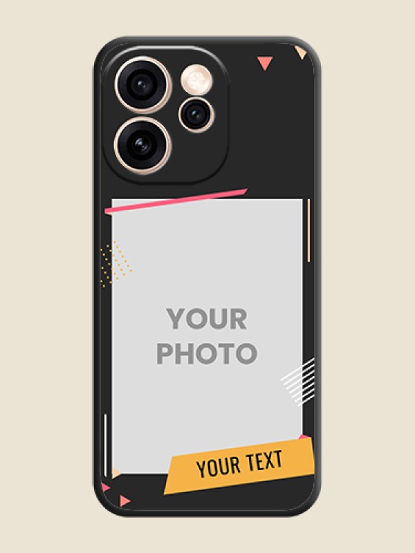 Custom Photo Frame with Triangle Small Dots on Photo On Space Black Custom Soft Matte Mobile Back Cover - Oppo Reno 15 Pro 5G - alternate view