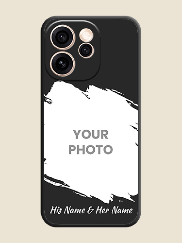 Custom Grunge Brush Strokes on Photo On Space Black Custom Soft Matte Mobile Back Cover - Oppo Reno 15 Pro 5G - alternate view