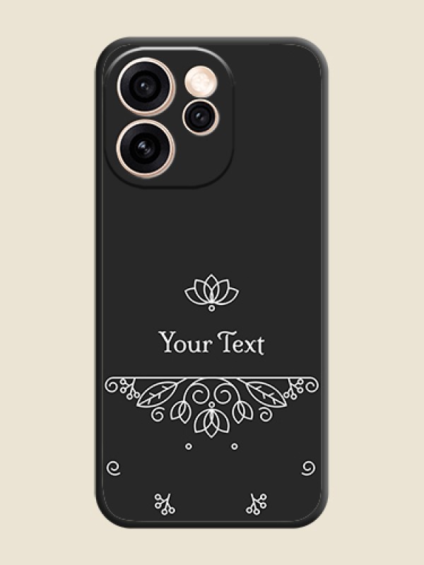 Custom Lotus Garden Custom Text On Space Black Custom Soft Matte Mobile Back Cover - Oppo Reno 15 Pro 5G - alternate view