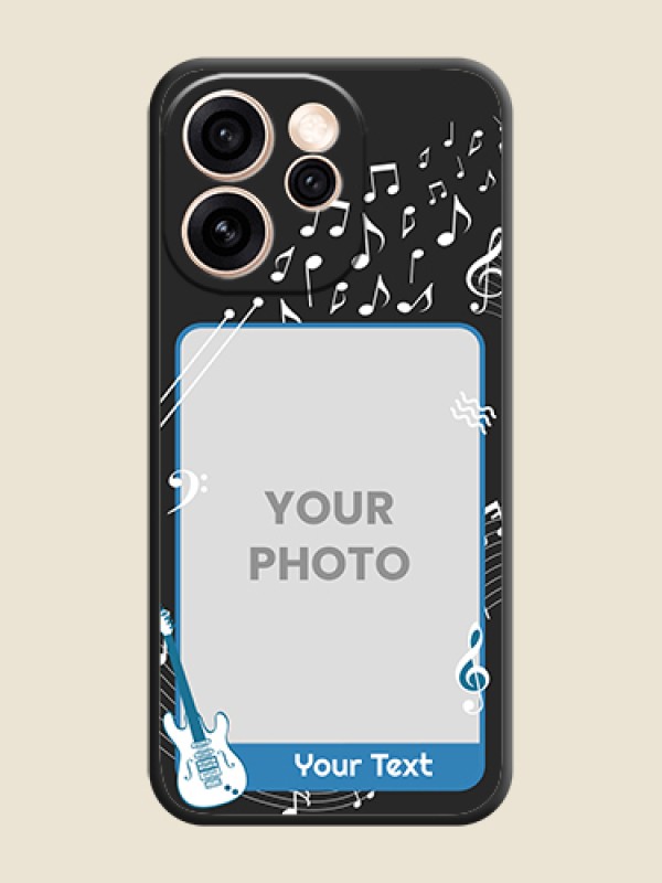 Custom Musical Theme Design with Text on Photo On Space Black Custom Soft Matte Mobile Back Cover - Oppo Reno 15 Pro Mini 5G - alternate view