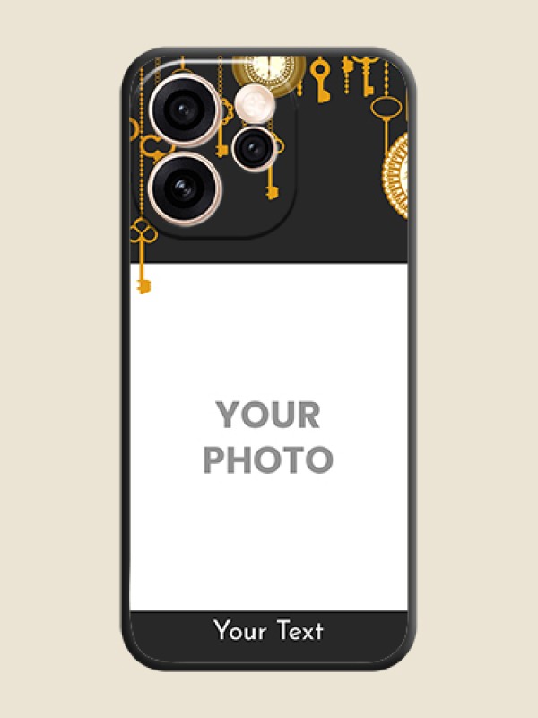 Custom Decorative Design with Text On Space Black Custom Soft Matte Mobile Back Cover - Oppo Reno 15 Pro Mini 5G - alternate view