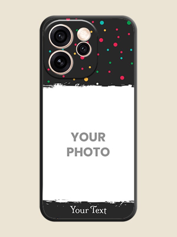 Custom Multicolor Dotted Pattern with Text On Space Black Custom Soft Matte Mobile Back Cover - Oppo Reno 15 Pro Mini 5G - alternate view