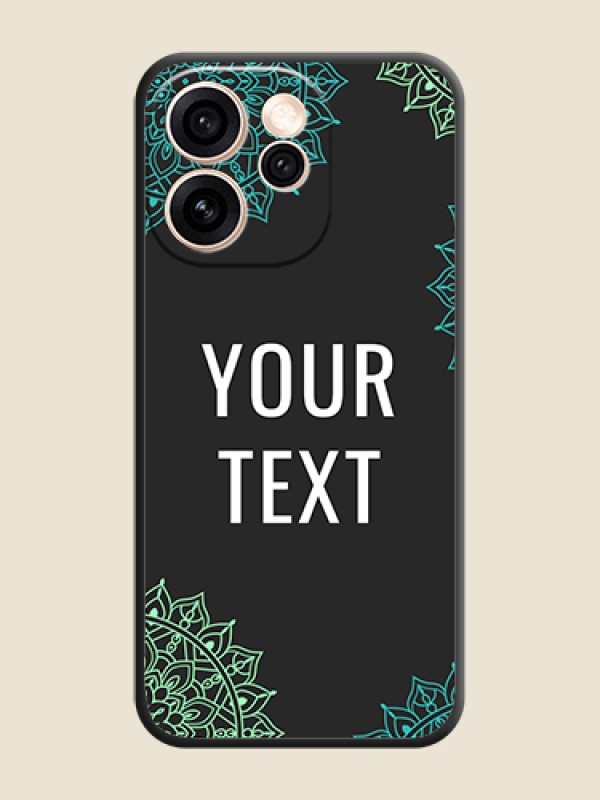 Custom Your Name with Floral Design On Space Black Custom Soft Matte Mobile Back Cover - Oppo Reno 15 Pro Mini 5G - alternate view