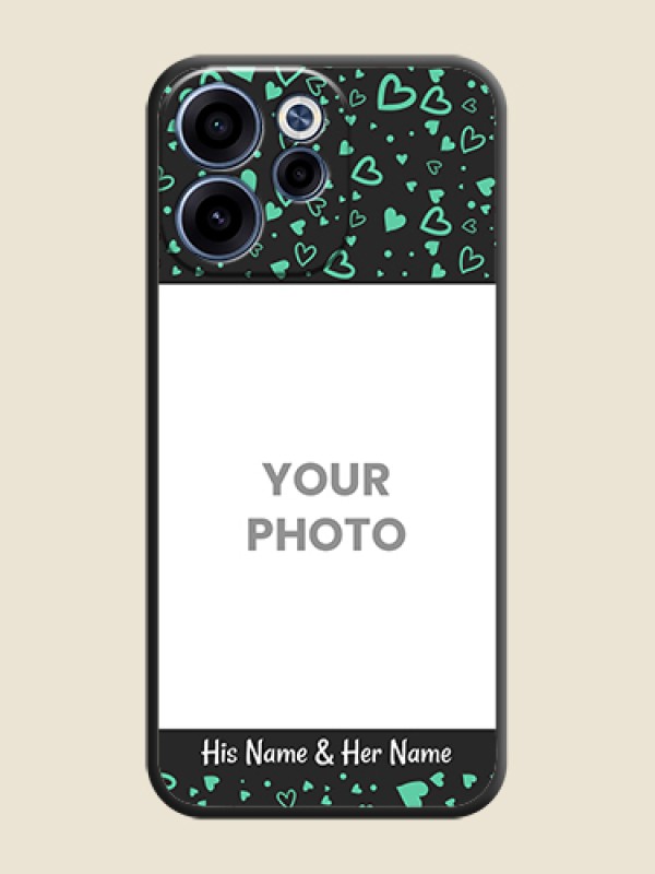 Custom Sea Green Indefinite Love Pattern on Photo On Space Black Custom Soft Matte Mobile Back Cover - Oppo Reno 15C 5G - alternate view