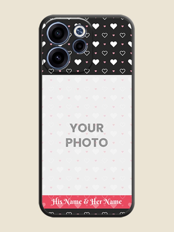Custom White Color Love Symbols with Text Design on Photo On Space Black Custom Soft Matte Mobile Back Cover - Oppo Reno 15C 5G - alternate view