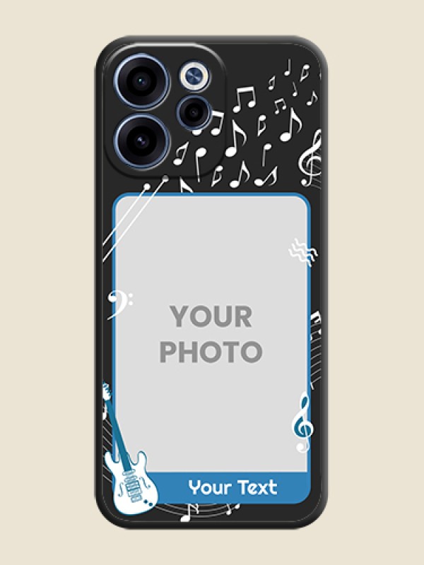 Custom Musical Theme Design with Text on Photo On Space Black Custom Soft Matte Mobile Back Cover - Oppo Reno 15C 5G - alternate view
