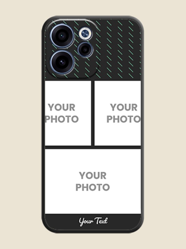 Custom Cross Dotted Pattern with 2 Image Holder On Space Black Custom Soft Matte Mobile Back Cover - Oppo Reno 15C 5G - alternate view