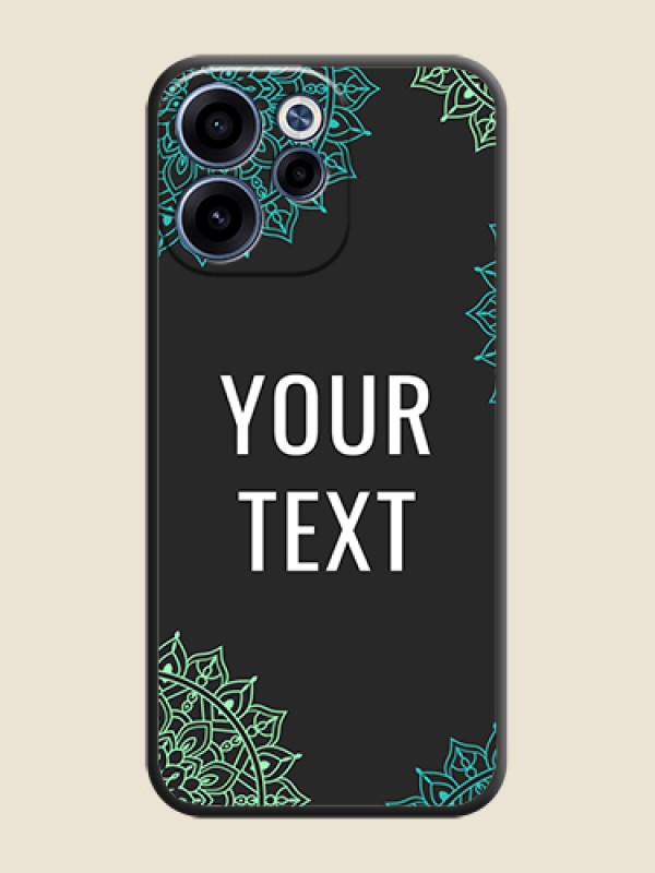 Custom Your Name with Floral Design On Space Black Custom Soft Matte Mobile Back Cover - Oppo Reno 15C 5G - alternate view