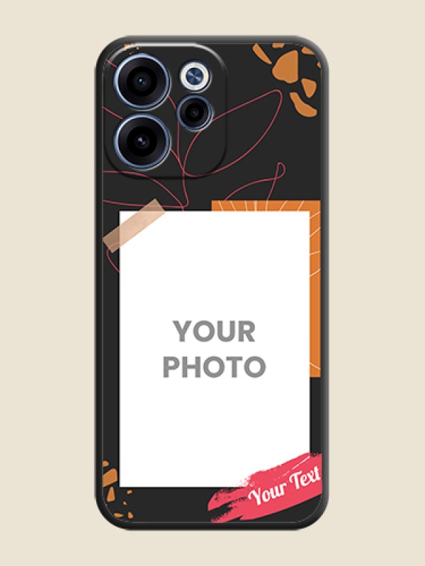 Custom Orange Photo Frame On Space Black Custom Soft Matte Mobile Back Cover - Oppo Reno 15C 5G - alternate view