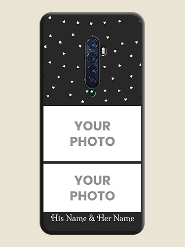Custom Miniature Love Symbols with Name on Space Black Custom Soft Matte Back Cover - Oppo Reno 2 - alternate view