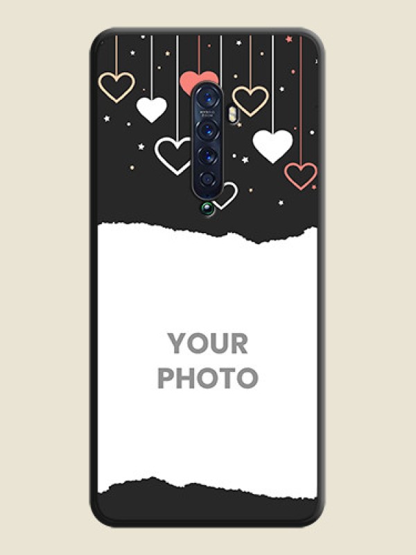 Custom Love Hangings with Splash Wave Picture on Space Black Custom Soft Matte Phone Back Cover - Oppo Reno 2 - alternate view