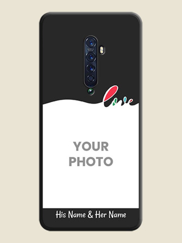Custom Fall in Love Pattern with Picture on Photo on Space Black Soft Matte Mobile Case - Oppo Reno 2 - alternate view