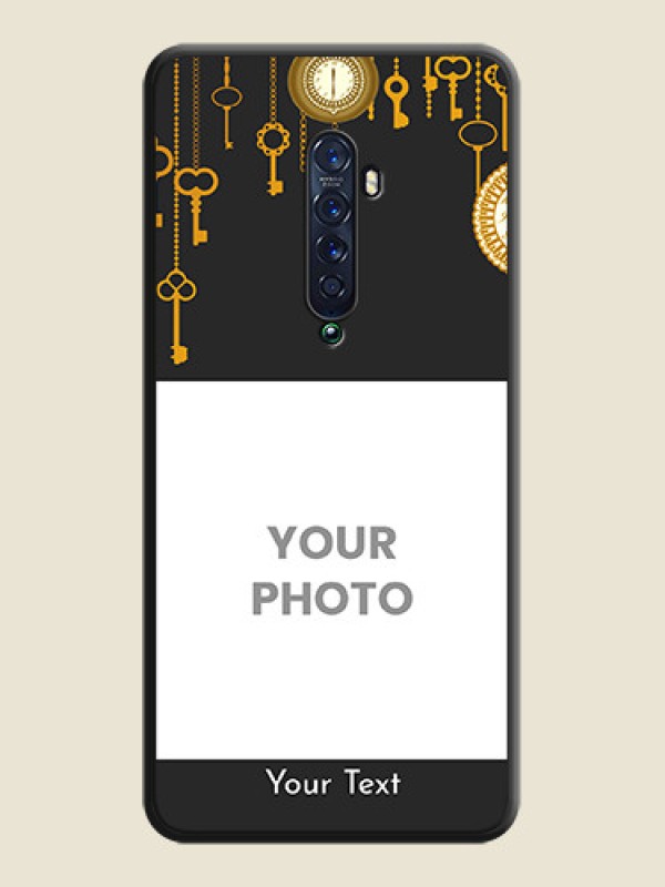 Custom Decorative Design with Text on Space Black Custom Soft Matte Back Cover - Oppo Reno 2 - alternate view