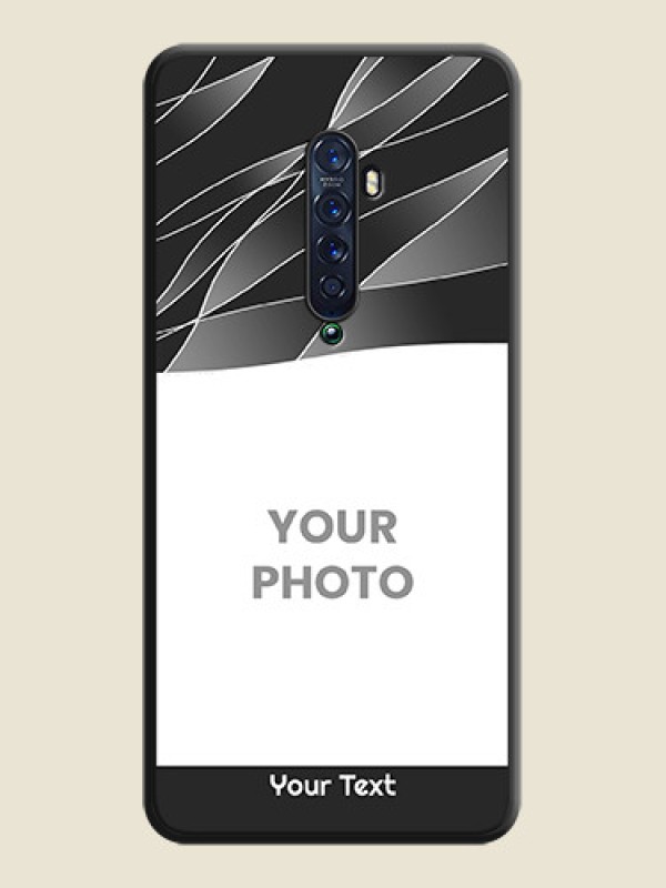 Custom Mixed Wave Lines on Photo on Space Black Soft Matte Mobile Cover - Oppo Reno 2 - alternate view