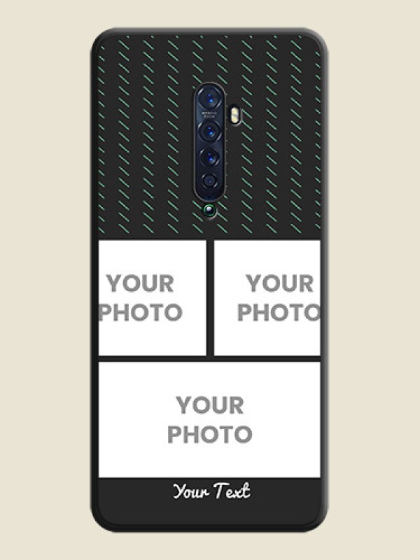 Custom Cross Dotted Pattern with 2 Image Holder on Personalised Space Black Soft Matte Cases - Oppo Reno 2 - alternate view