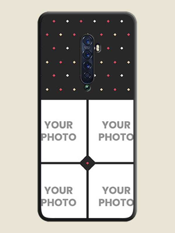 Custom Multicolor Dotted Pattern with 4 Image Holder on Space Black Custom Soft Matte Phone Cases - Oppo Reno 2 - alternate view