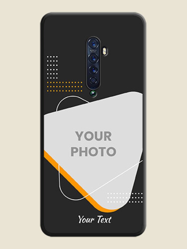 Custom Yellow Triangle on Photo on Space Black Soft Matte Phone Cover - Oppo Reno 2 - alternate view