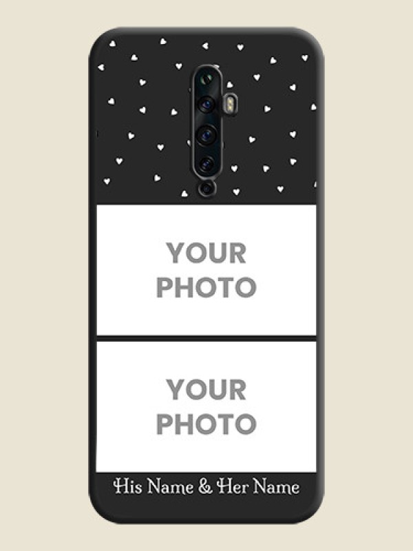 Custom Miniature Love Symbols with Name on Space Black Custom Soft Matte Back Cover - Oppo Reno 2F - alternate view