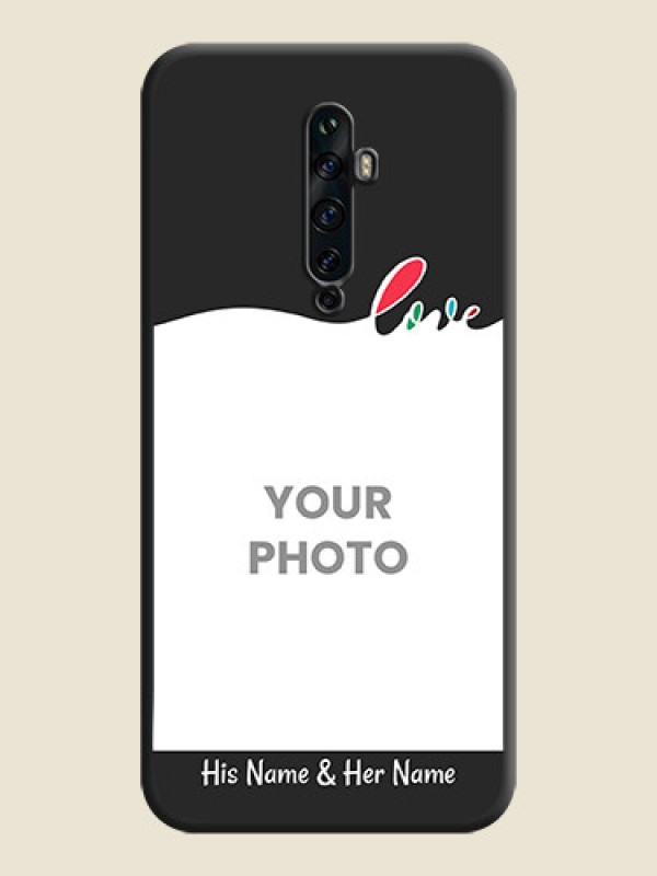 Custom Fall in Love Pattern with Picture - Photo on Space Black Soft Matte Mobile Case - Oppo Reno 2F - alternate view