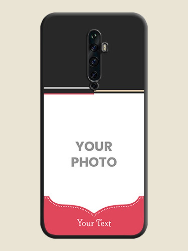 Custom Classic Plain Design with Name - Photo on Space Black Soft Matte Phone Cover - Oppo Reno 2F - alternate view