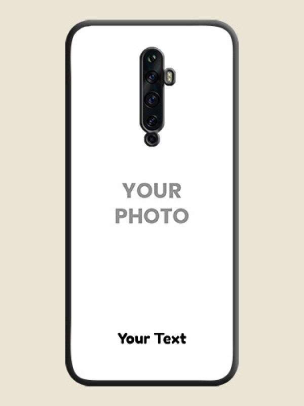 Custom Full Single Pic Upload With Text On Space Black Personalized Soft Matte Phone Covers -Oppo Reno 2F - alternate view