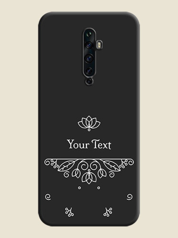Custom Lotus Garden Custom Text On Space Black Personalized Soft Matte Phone Covers -Oppo Reno 2F - alternate view