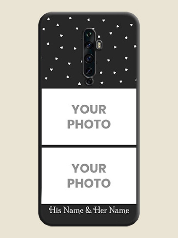 Custom Miniature Love Symbols with Name on Space Black Custom Soft Matte Back Cover - Oppo Reno 2Z - alternate view