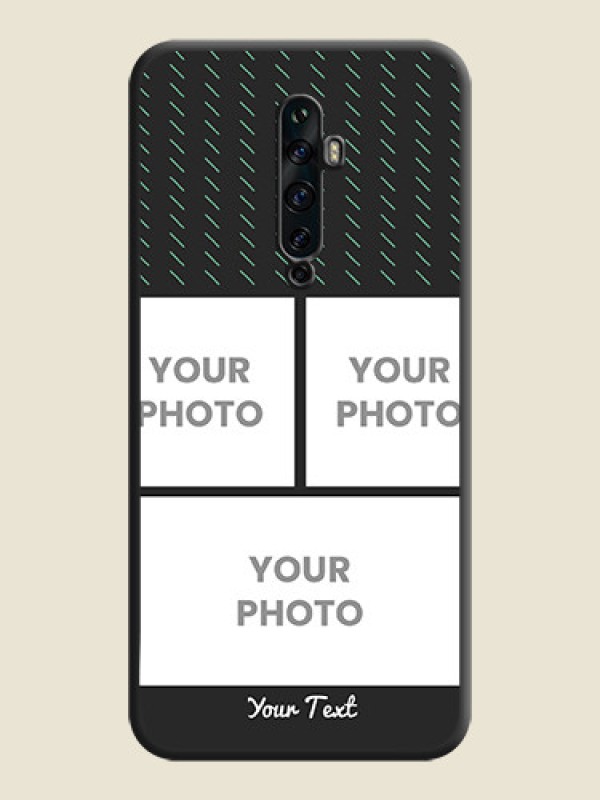 Custom Cross Dotted Pattern with 2 Image Holder  on Personalised Space Black Soft Matte Cases - Oppo Reno 2Z - alternate view