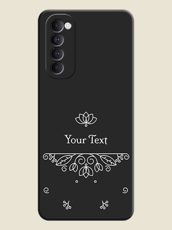 Custom Lotus Garden Custom Text On Space Black Personalized Soft Matte Phone Covers -Oppo Reno 4 Pro - alternate view