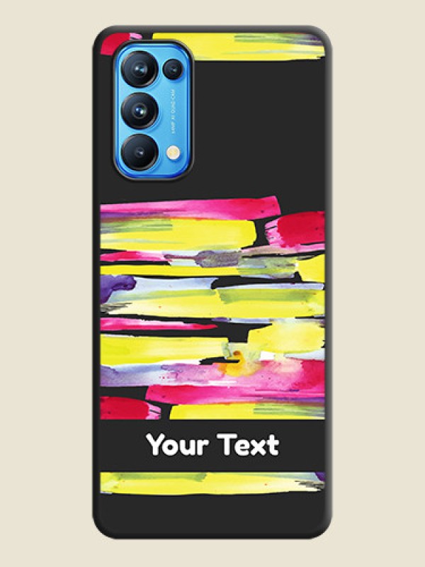 Custom Brush Coloured on Space Black Personalized Soft Matte Phone Covers - Reno 5 Pro - alternate view