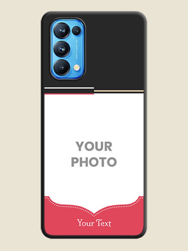 Custom Classic Plain Design with Name on Photo on Space Black Soft Matte Phone Cover - Reno 5 Pro - alternate view