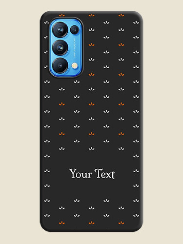 Custom Simple Pattern With Custom Text On Space Black Personalized Soft Matte Phone Covers -Oppo Reno 5 Pro 5G - alternate view