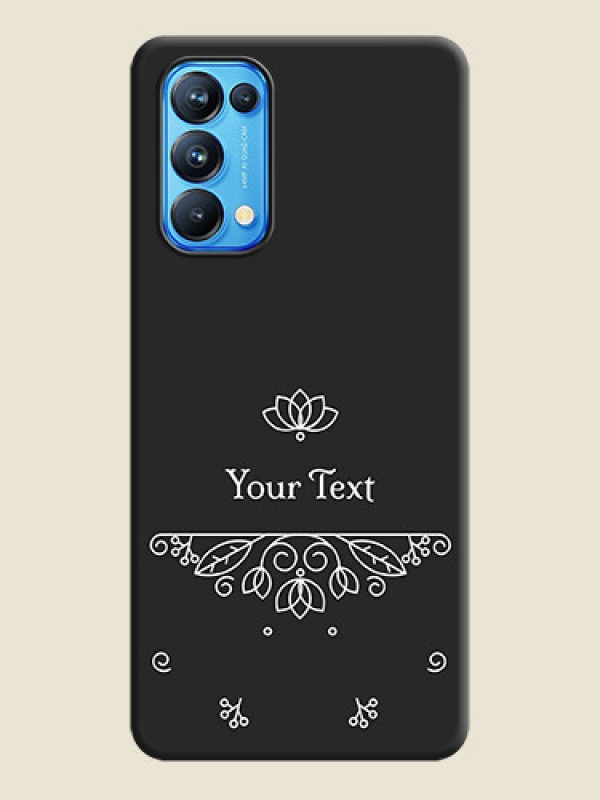 Custom Lotus Garden Custom Text On Space Black Personalized Soft Matte Phone Covers -Oppo Reno 5 Pro 5G - alternate view