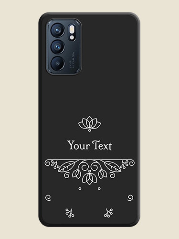 Custom Lotus Garden Custom Text On Space Black Personalized Soft Matte Phone Covers -Oppo Reno 6 5G - alternate view