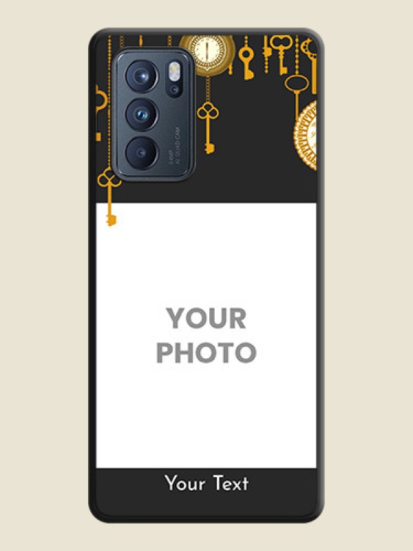 Custom Decorative Design with Text on Space Black Custom Soft Matte Back Cover - Oppo Reno 6 Pro 5G - alternate view