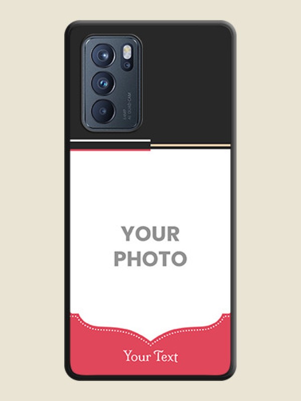 Custom Classic Plain Design with Name on Photo on Space Black Soft Matte Phone Cover - Oppo Reno 6 Pro 5G - alternate view