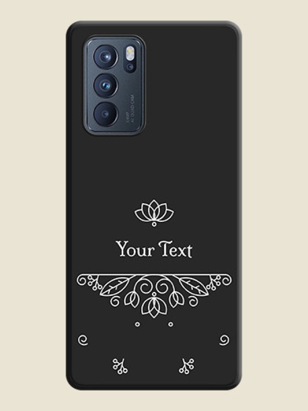Custom Lotus Garden Custom Text On Space Black Personalized Soft Matte Phone Covers -Oppo Reno 6 Pro 5G - alternate view