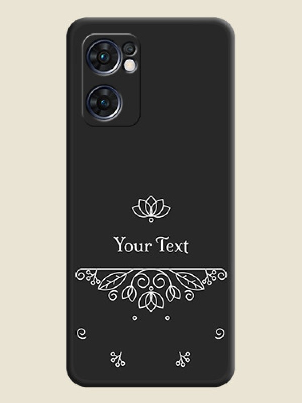 Custom Lotus Garden Custom Text On Space Black Personalized Soft Matte Phone Covers -Oppo Reno 7 5G - alternate view