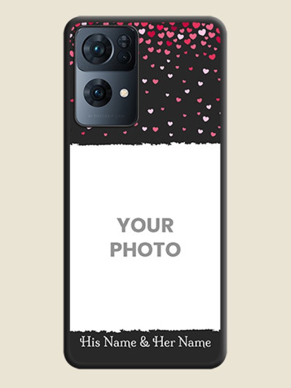 Custom Fall in Love with Your Partner  on Photo on Space Black Soft Matte Phone Cover - Oppo Reno 7 Pro 5G - alternate view
