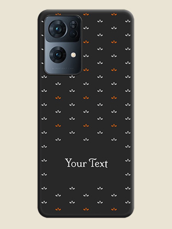 Custom Simple Pattern With Custom Text On Space Black Personalized Soft Matte Phone Covers -Oppo Reno 7 Pro 5G - alternate view