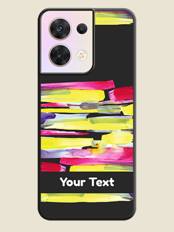 Custom Brush Coloured on Space Black Personalized Soft Matte Phone Covers - Oppo Reno 8 5G - alternate view