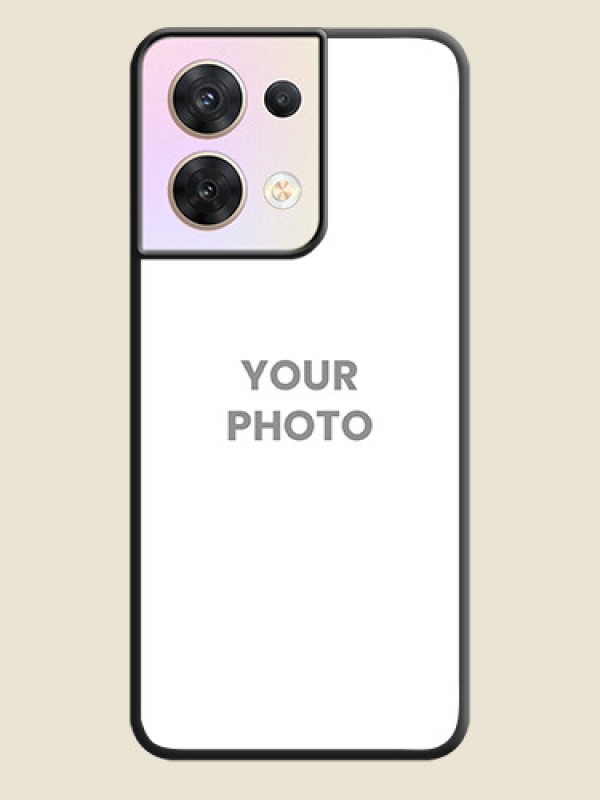 Custom Full Single Pic Upload On Space Black Personalized Soft Matte Phone Covers -Oppo Reno 8 5G - alternate view