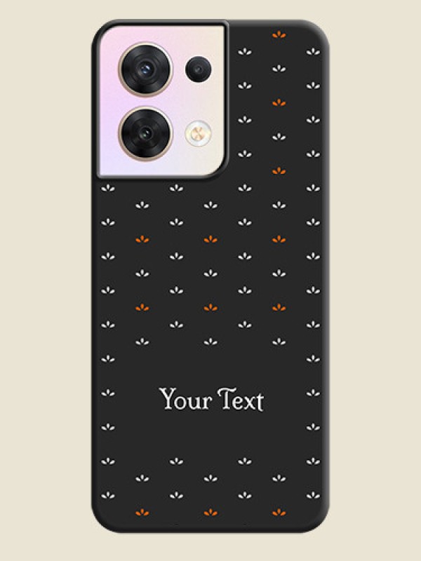 Custom Simple Pattern With Custom Text On Space Black Personalized Soft Matte Phone Covers -Oppo Reno 8 5G - alternate view