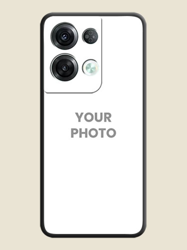 Custom Full Single Pic Upload On Space Black Personalized Soft Matte Phone Covers -Oppo Reno 8 Pro 5G - alternate view