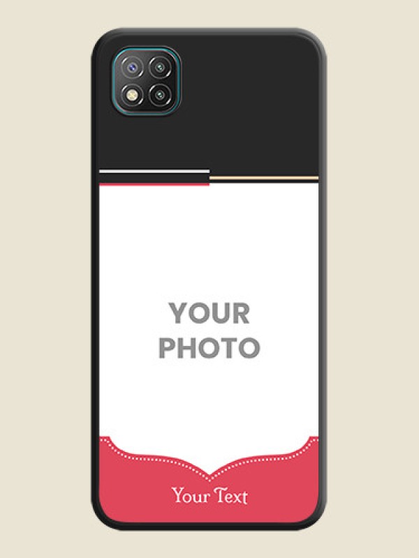 Custom Classic Plain Design with Name on Photo on Space Black Soft Matte Phone Cover - Poco C3 - alternate view