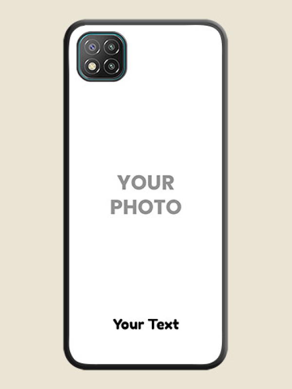 Custom Full Single Pic Upload With Text On Space Black Personalized Soft Matte Phone Covers -Poco C3 - alternate view